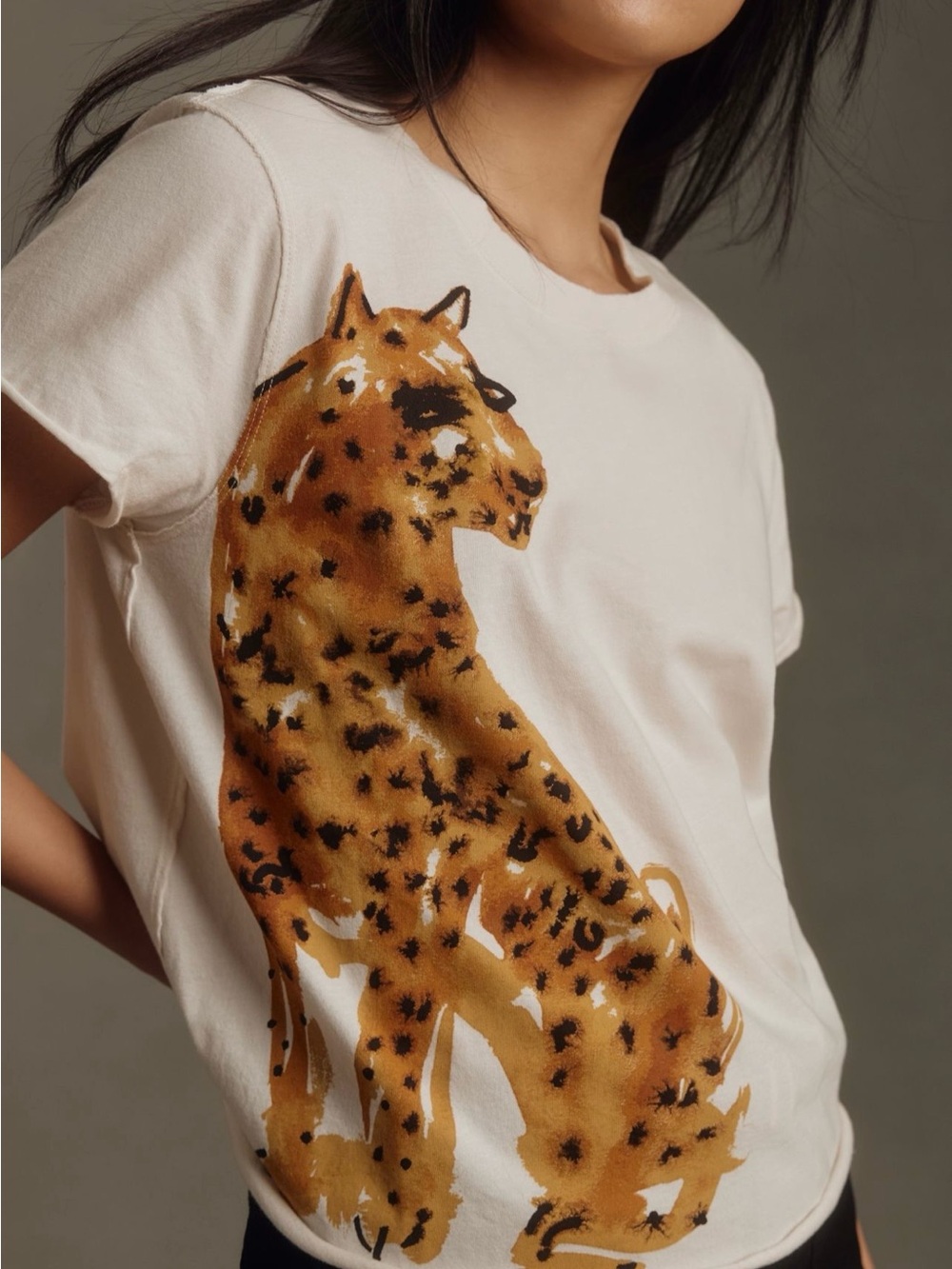 NWT LouLou Avenue Cheetah Graphic Tee - Picture 3 of 9